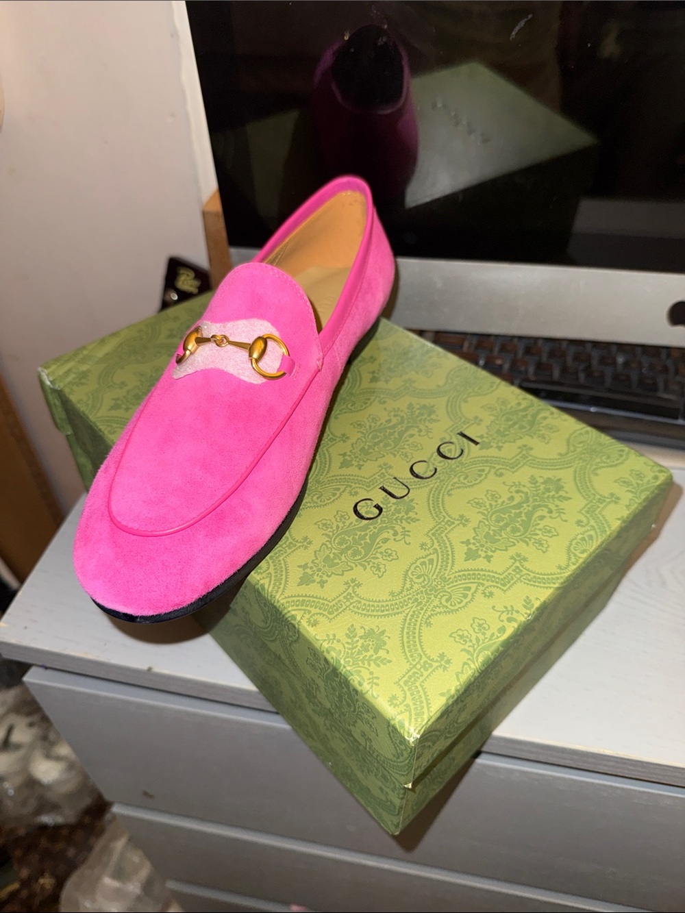 Pink Suede Horsebit Loafer - Women's Slip-On Flat
